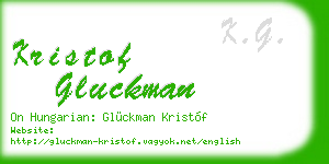 kristof gluckman business card
